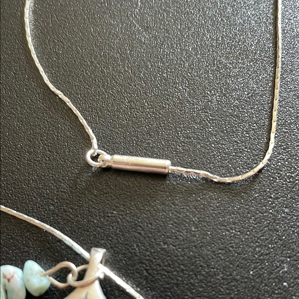Silver Leaf Charm Necklace - Picture 4 of 10